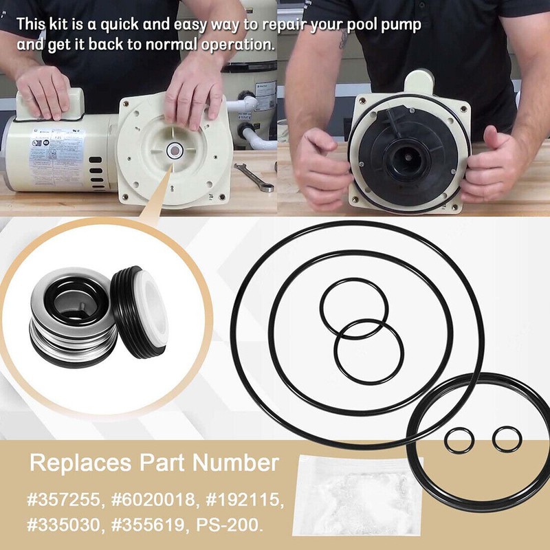 For Pentair SuperFlo SuperMax Pool Pump Gasket Seal O-Ring Rebuild Kit gallery