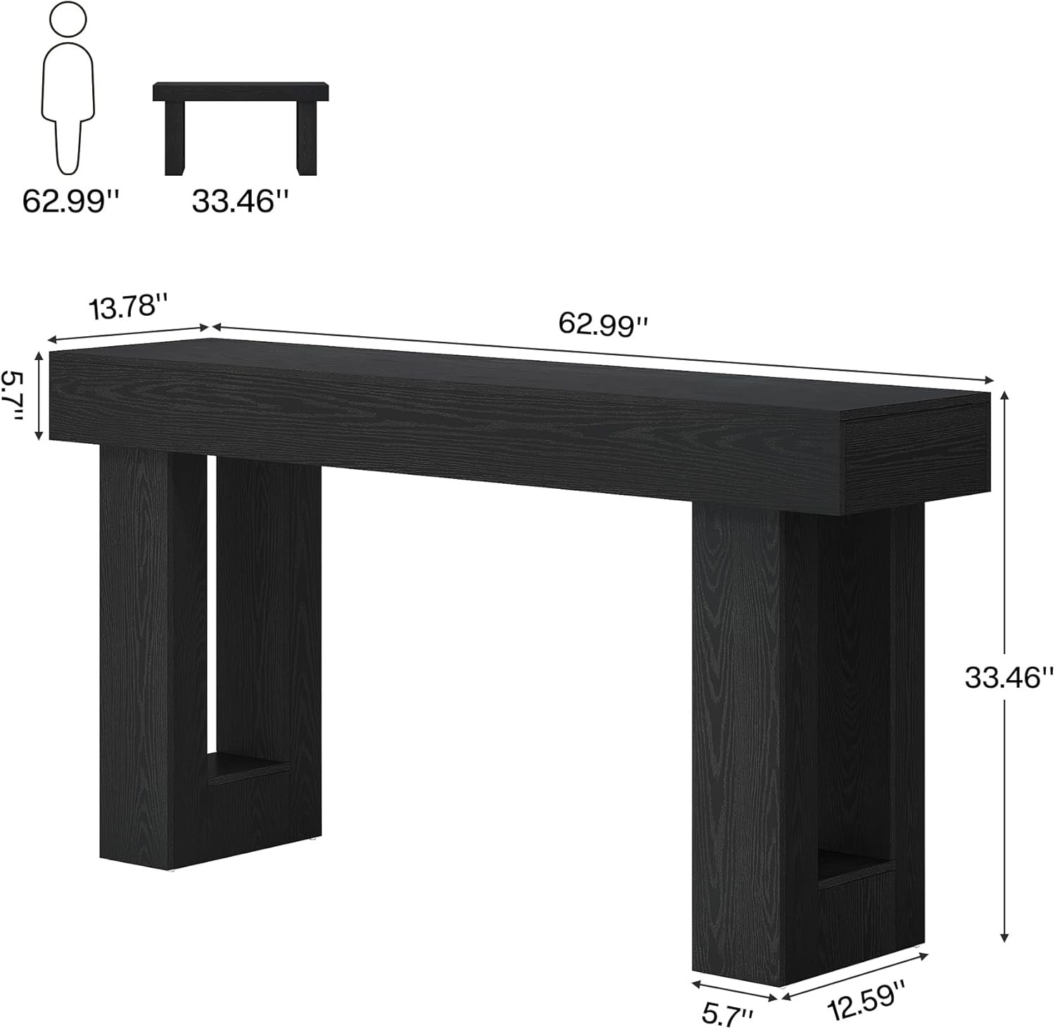 Long Console Table Living Room Table Utilitarian Design for Multiple Home Areas gallery