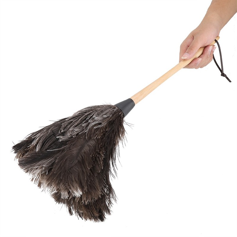 Handmade Washable NOn Electrostatic Ostrich Duster W/ Wooden Handle Y gallery