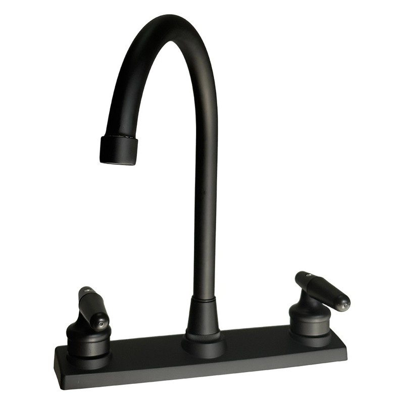 High Arc 2-Handle Standard Kitchen Sink Faucet Mixer Tap Plastic For Home RV gallery