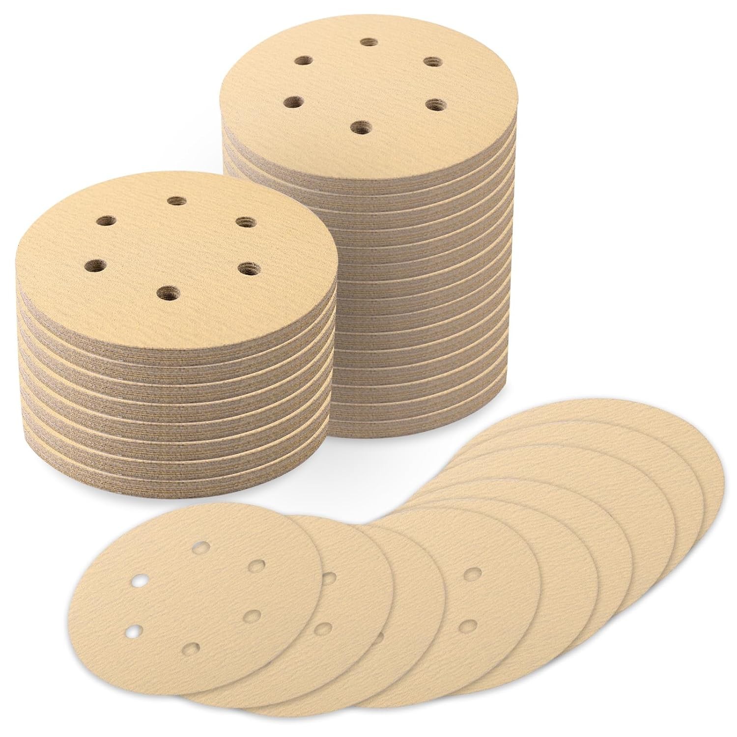 100PCS 6 inch Hook and Loop Sanding Discs 120 Grit 6-Hole Sander 150MM Sandpaper gallery