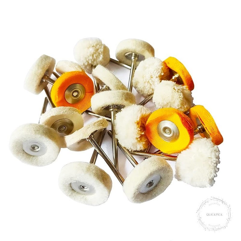 78 Pcs Polishing Buffing Wheel Set for Dremel Polishing Kit Felt Wool Cotton 1/8 gallery