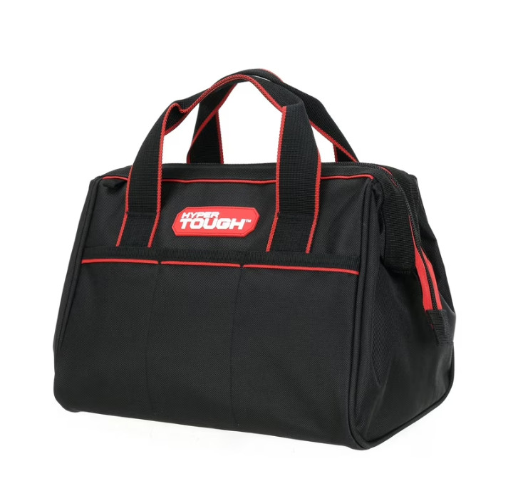 2 PACK Hyper Tough 12-inch Polyester Tool Bag, with Full-Length Zipper gallery