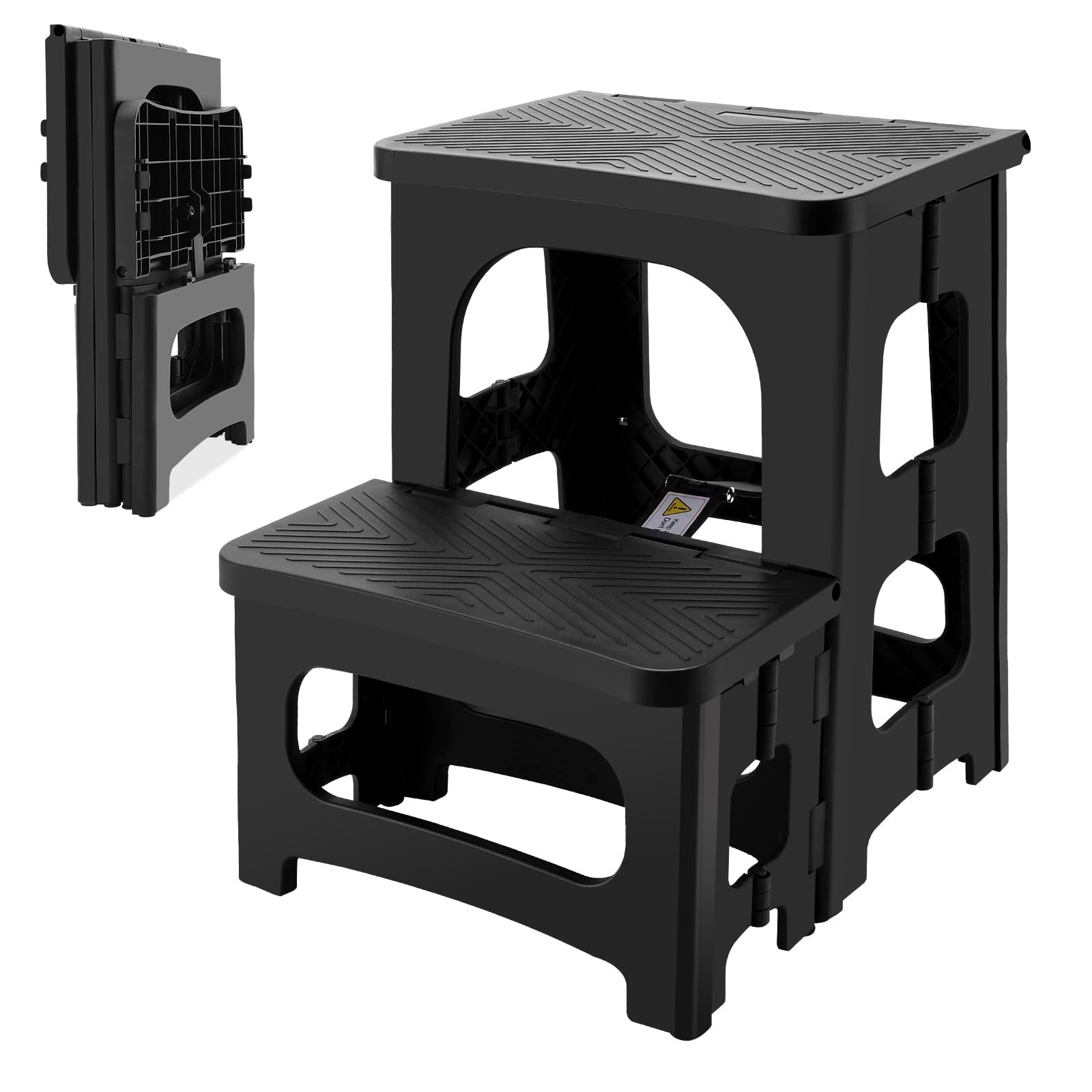 Folding 2-Step Stool Non-Slip Collapsible Portable Footstool Hold up to 300 lbs gallery