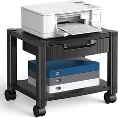 Printer Stand with Cable Management and Storage Drawer, Printer Table with Lo…
