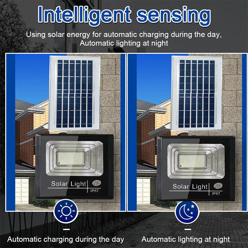 800W Outdoor LED Solar Security Light Street Flood Light Dusk to Dawn Wall Lamp gallery