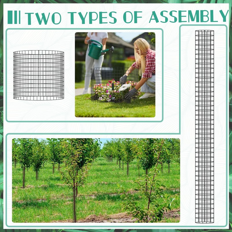 UJG 6PCS 48'' Metal Tree Bark Protector Guard, Mesh Trunk Protectors,... gallery