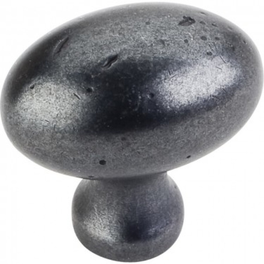 Jeffrey Alexander Lyon 1-9/16" Oval Egg Drawer Knob Belcastel 2 Zinc 3991 Cabin gallery