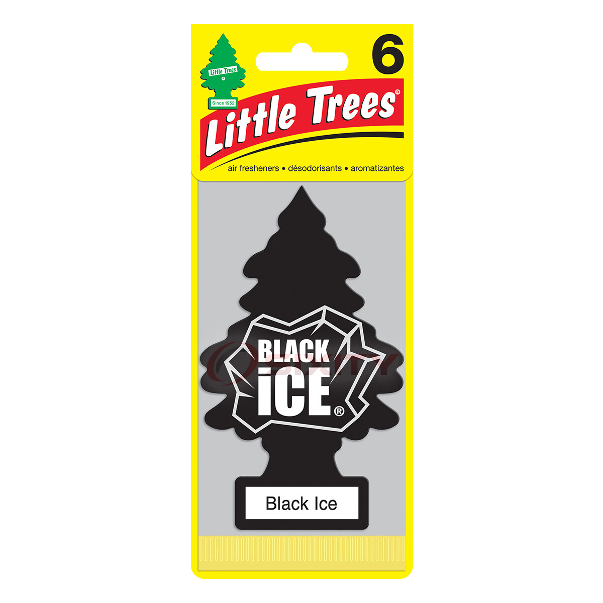 Little Trees Black Ice Hanging Air Freshener Scent Home Car 6-12-24-48-96-144 pc gallery