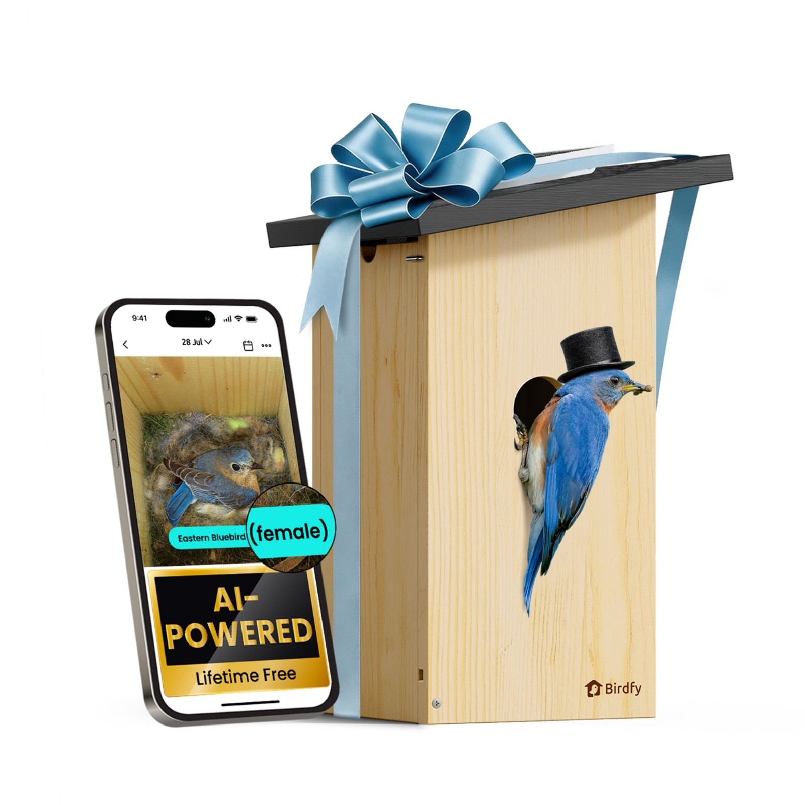 Birdfy Smart Birdhouse with Solar Panel gallery