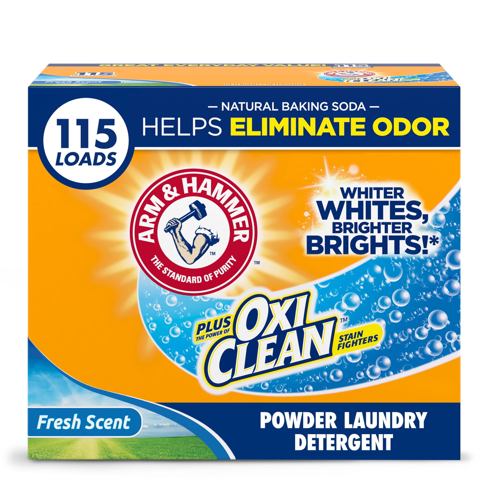 Plus OxiClean Powder Laundry Detergent, Fresh Scent, 115 Loads gallery