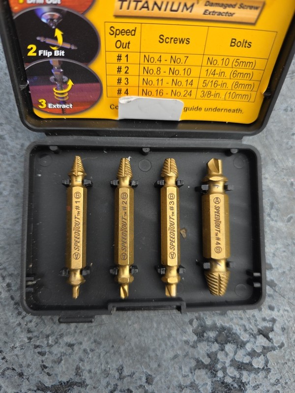 Ontel Speed Out Titanium Damaged Screw Extractor 4-piece Set works wth any Drill gallery
