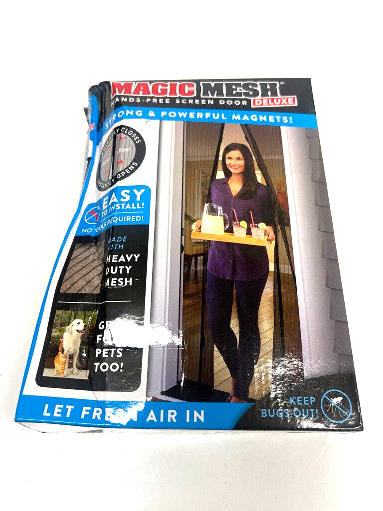 Magic Mesh Hands-Free Screen Door Deluxe Mesh Panel 83 in x 39 in gallery