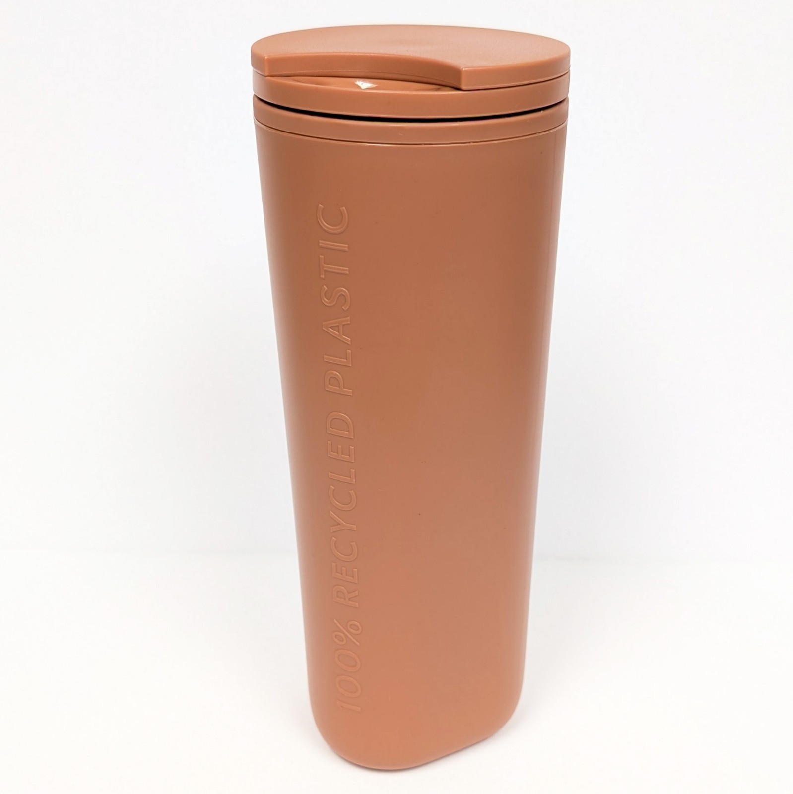 Starbucks Recycled Terracotta Plastic Hot Tumbler, 16 fl oz Triangular Bottom gallery