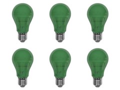 LED A19 Green Light Bulbs, E27 Medium Base, 5W, 40–60W Equivalent, 400 Lumens, I