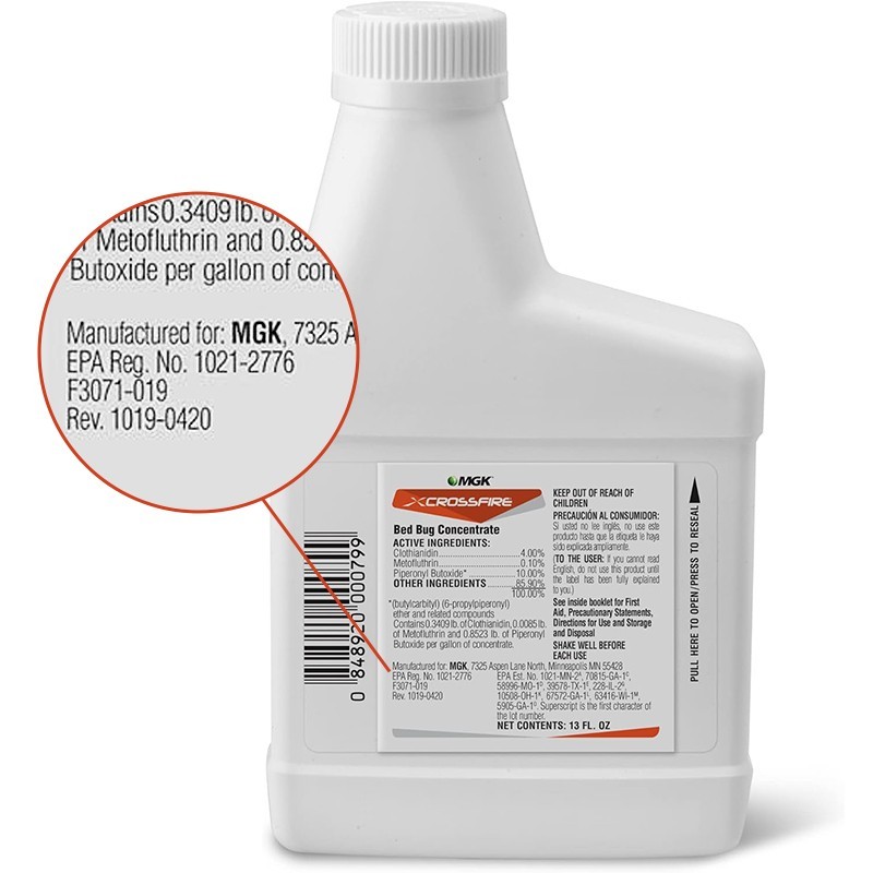 Crossfire Bed Bug Concentrate 13 oz MGK Insecticide Pest Control Bed Bug killer gallery