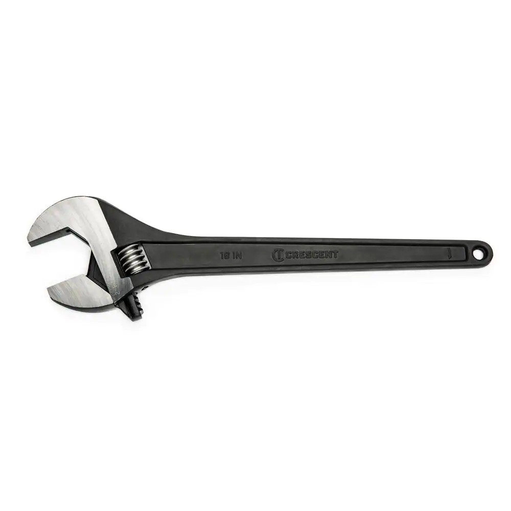 18 In. Black Oxide Adjustable Wrench Chrome alloy steel construction gallery