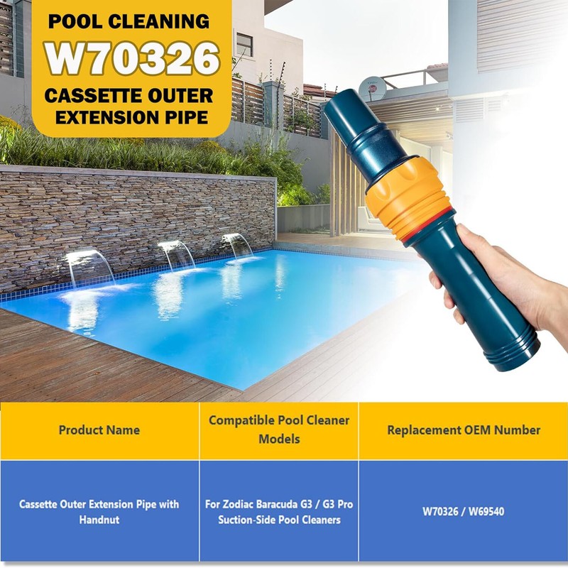 W70326 Cassette Outer Extension Pipe with Handnut For Zodiac Baracuda G3/G3 Pro gallery