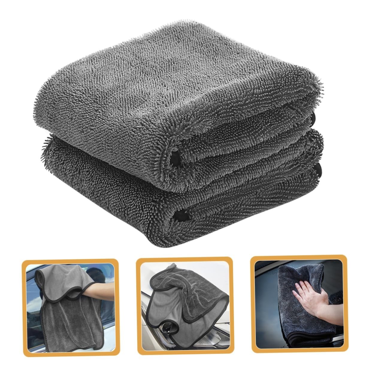 2Pcs Shiny Wipes Shower Cleaning Cloths - Absorbent Reusable Towel for Car &Home gallery