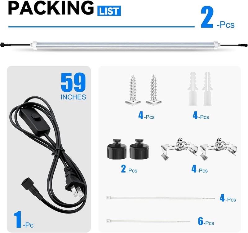 4 Pack 2FT 3FT 4FT LED Grow Lights Waterproof T8 LED Plant Lights Growing Lamps gallery