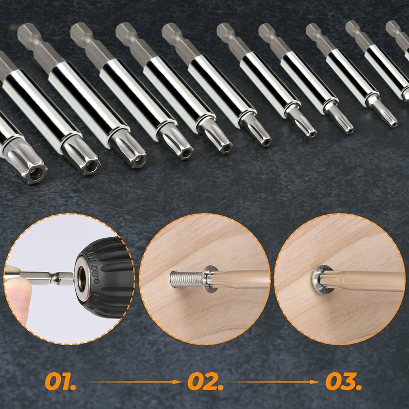 Tamper Proof Security Torq Hex Star Spanner Tri Wing Screwdriver 33 Torx Bit Set gallery