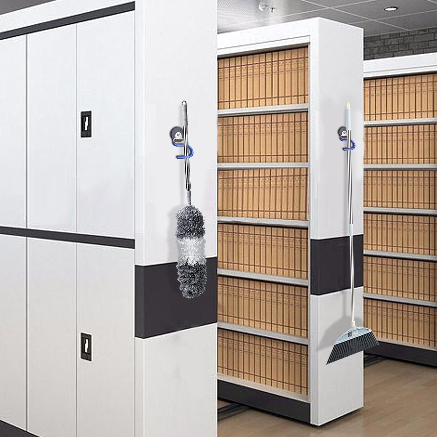 Magnetic Broom Hooks Broom Holder Do Not Require Drilling Warehouse Kitchen gallery