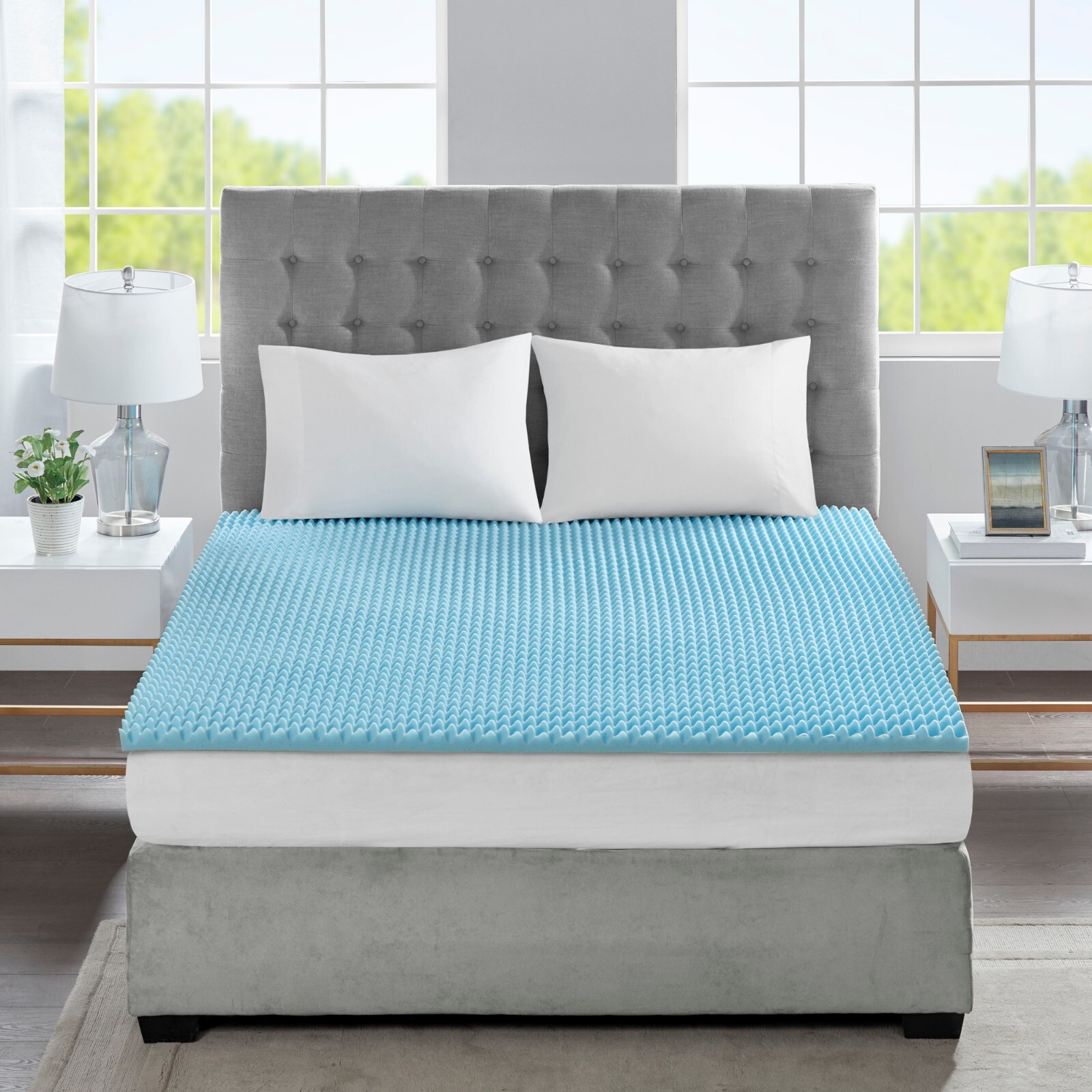 Sleep Philosophy 1.5"Gel Memory Foam Reversible Cooling Mattress Topper gallery