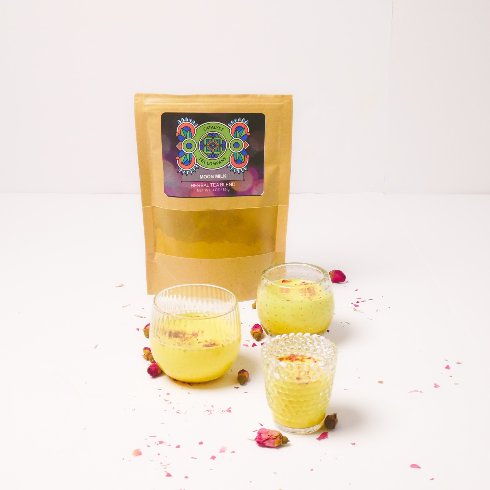 Golden Moon Milk Blend | Turmeric Ashwagandha Cinnamon | Caffeine Free Drink Mix gallery