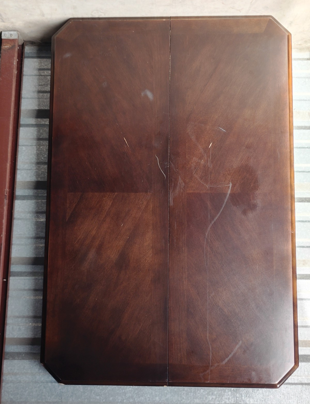 Rectangular Wood Dining Table Brown Dark Wood Tone Solid 41-50in L 30in W gallery
