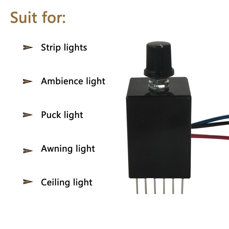 12V DC dimmer, 12V rotary dimmer switch for RV Boat LED lighting gallery