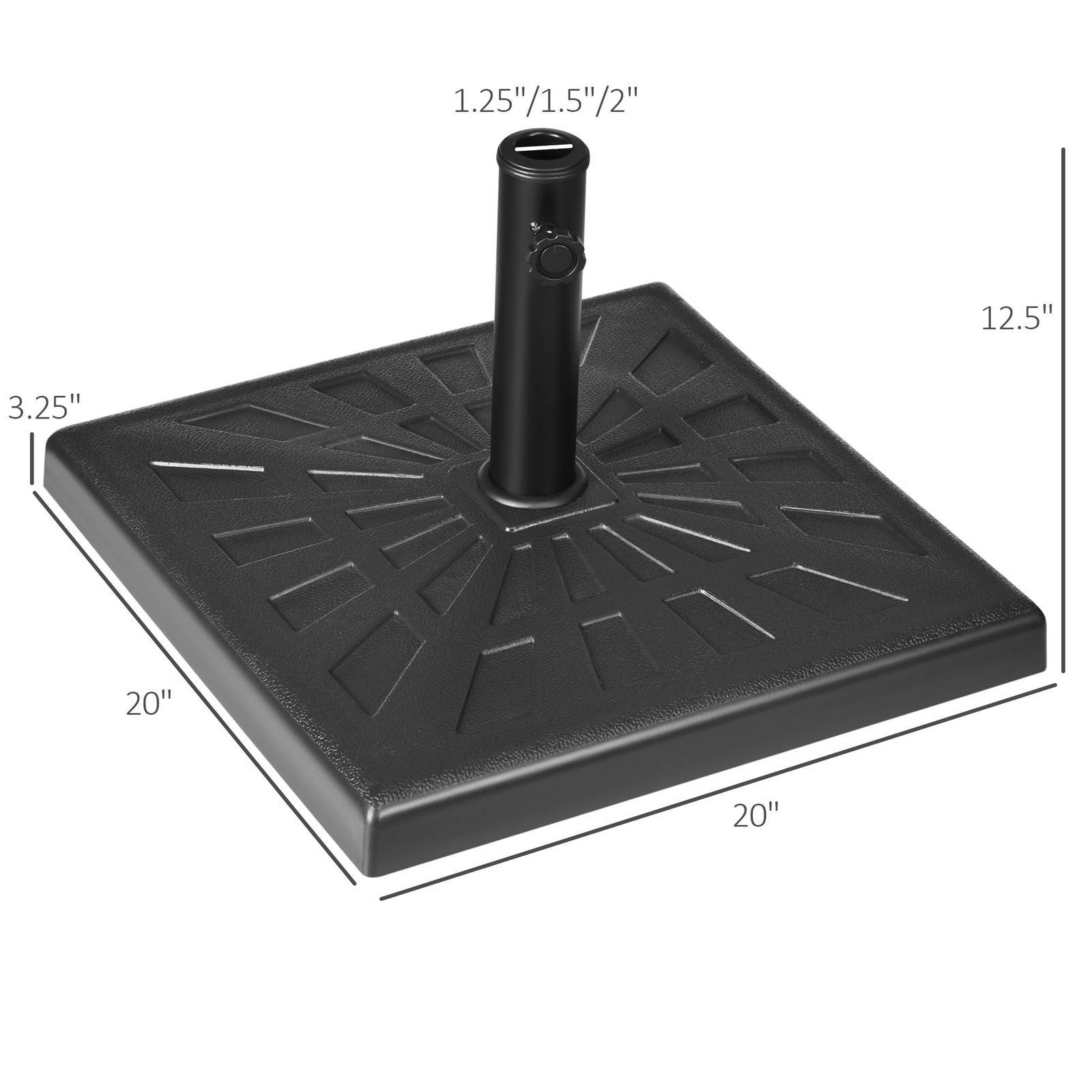 42 lb Square Resin Patio Umbrella Base gallery
