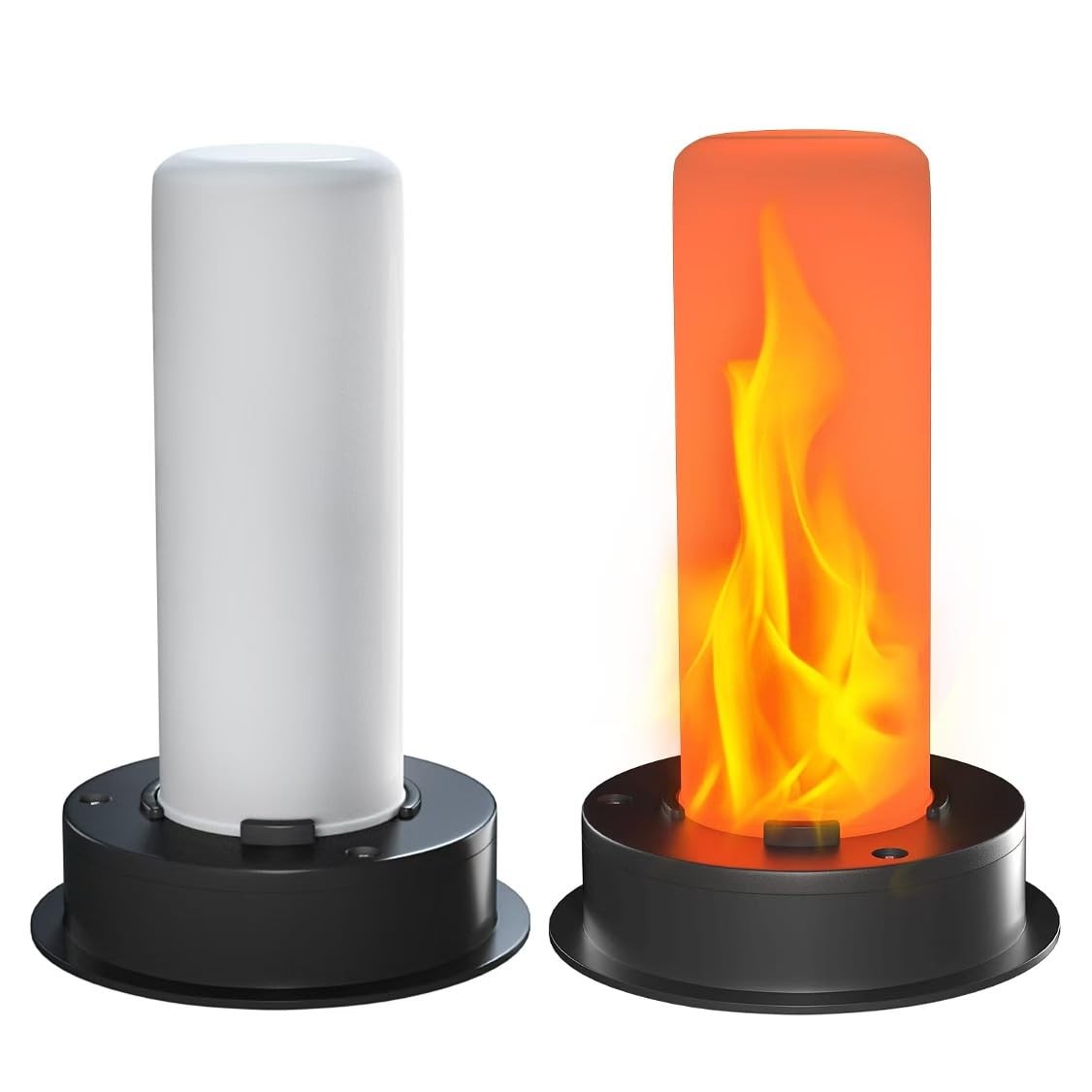 2 Pack Replacement Solar Light Tops with Flickering Flame,Waterproof Outdoor ... gallery