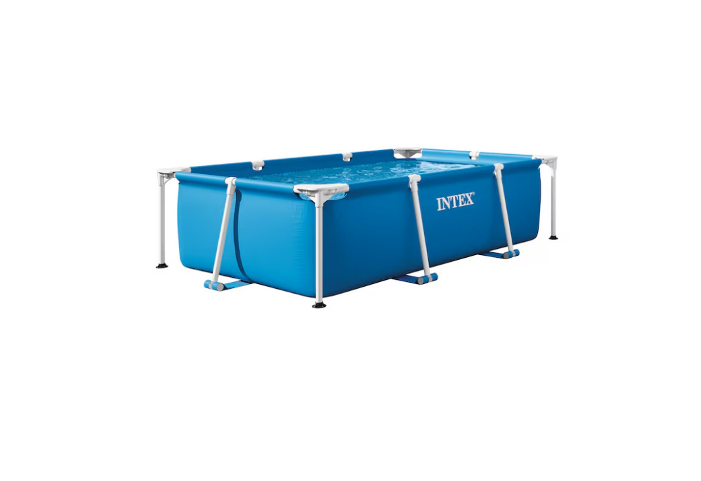 Intex 86in x 23in Rectangular Frame Above Ground Outdoor Splash Swimming Pool gallery