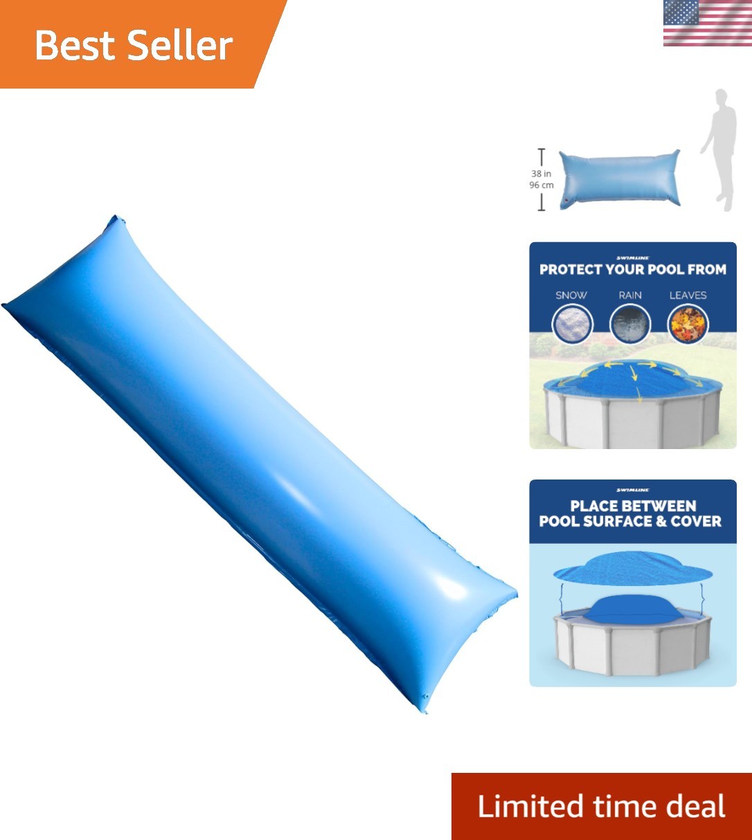 Durable 4x8 ft Vinyl Pool Air Pillow - Ultimate Winter Protection for Pools gallery
