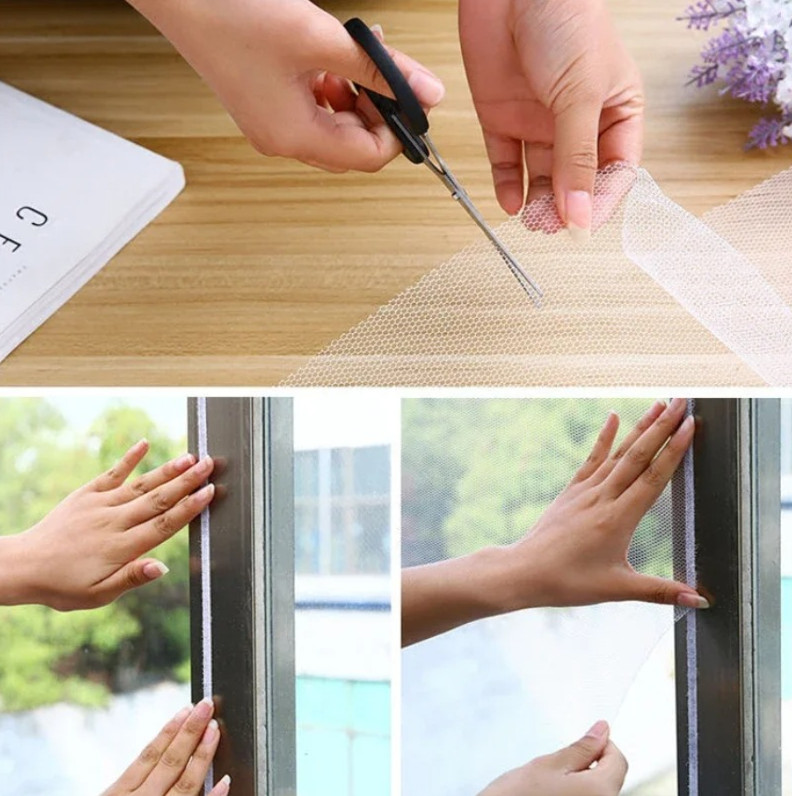 1pc DIY Mosquito Net Window Screen Self Adhesive Mesh Fly Bug Net Curtain - NEW gallery