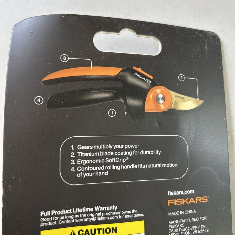 Fiskars X-Series Pruner Titanium Blade Ergonomic SoftGrip PowerGear Handle NEW gallery