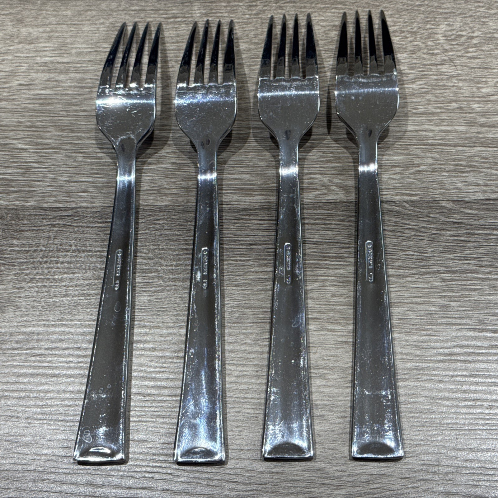 GORHAM Stainless MARABELLA Set Of 4 DINNER FORKS 8 1/8" Glossy 18/0 Flatware 8" gallery