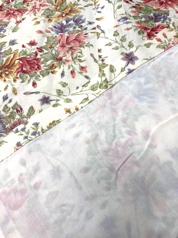 3 "Melissa" Curtain Panels Cottage Chic Floral Wreath Curtains Lined 40x 87 USA gallery