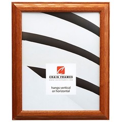 Craig Frames Wiltshire Ash 90, Simple Brown Hardwood Picture Frame