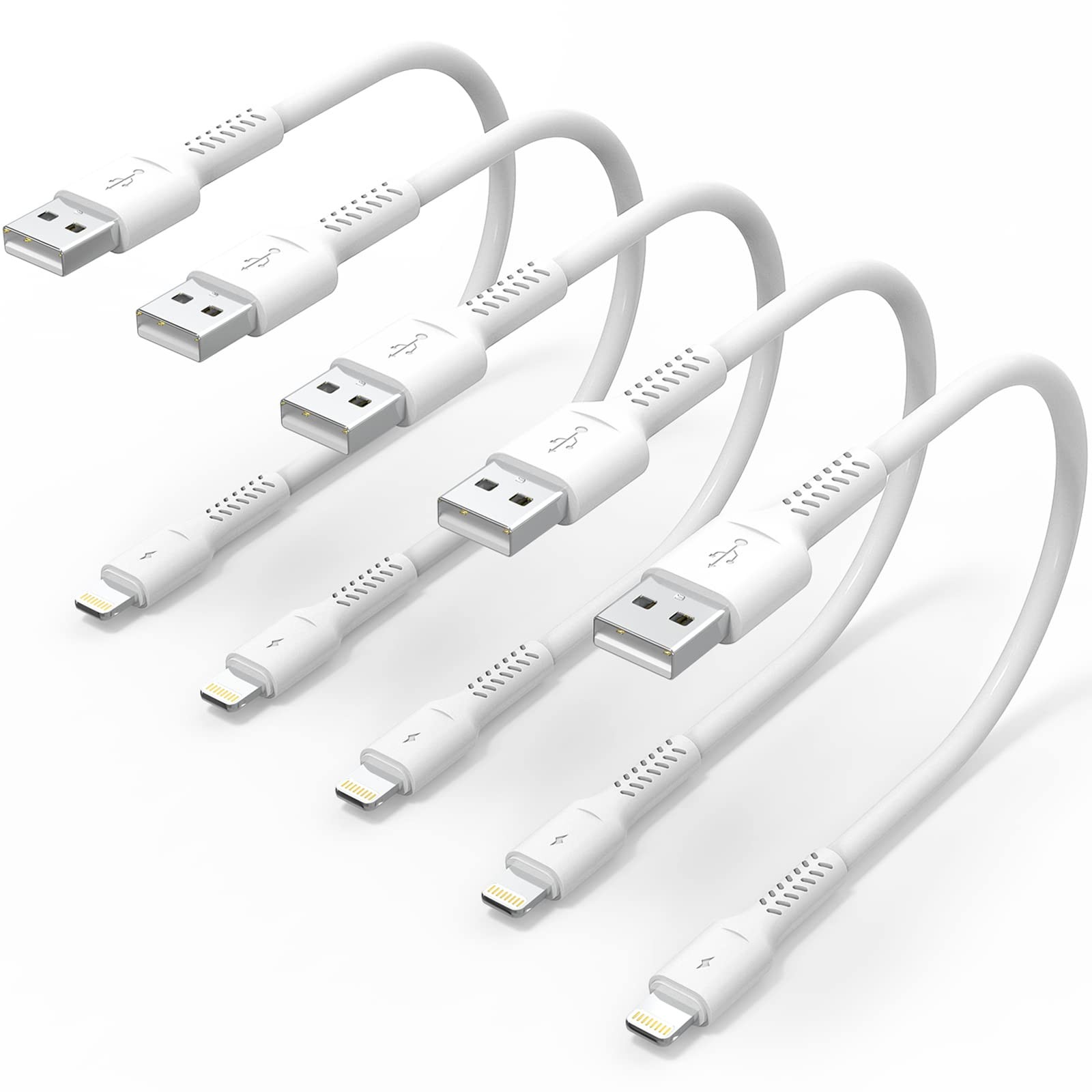 6 inch iPhone Charge Cable Short, 0.5ft 5Pack USB to Lightning Cord for Fast Cha gallery
