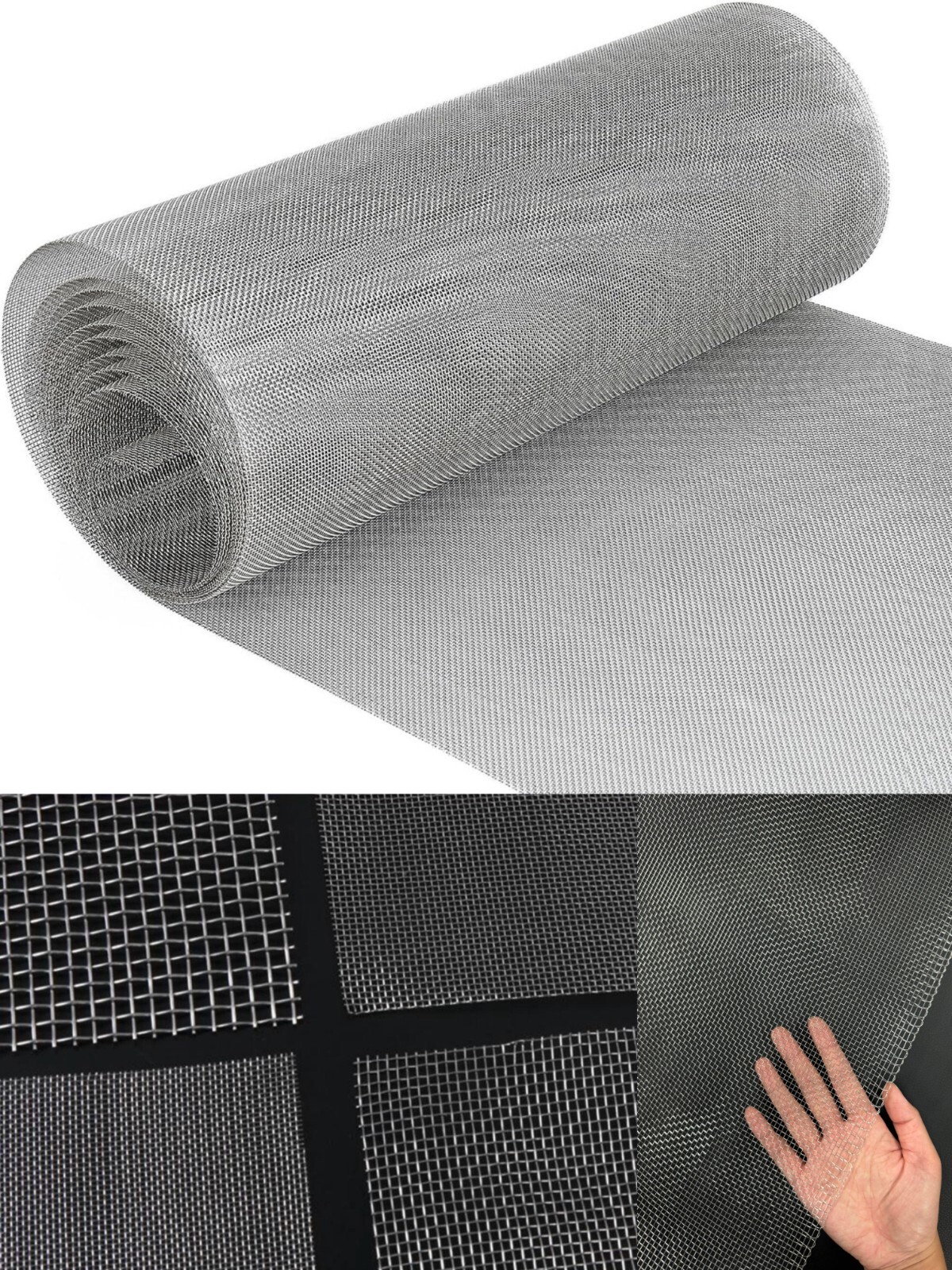 304 Stainless Steel Wire Metal Mesh Sheet Window Screen 39.5'' Width, By Yard gallery
