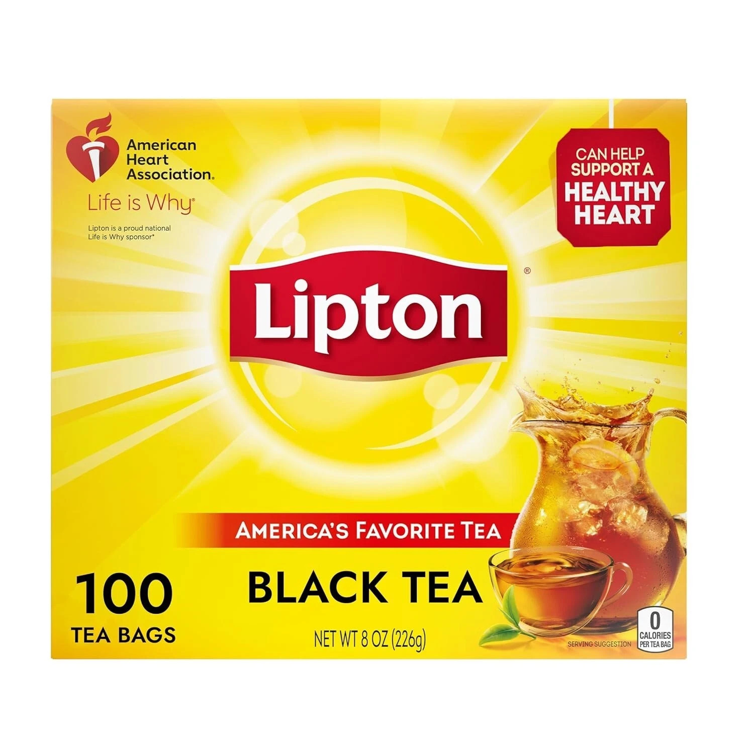 Lipton Tea Bags, Black Tea, Iced or Hot Tea, Can Support Heart Health, 100 Total gallery