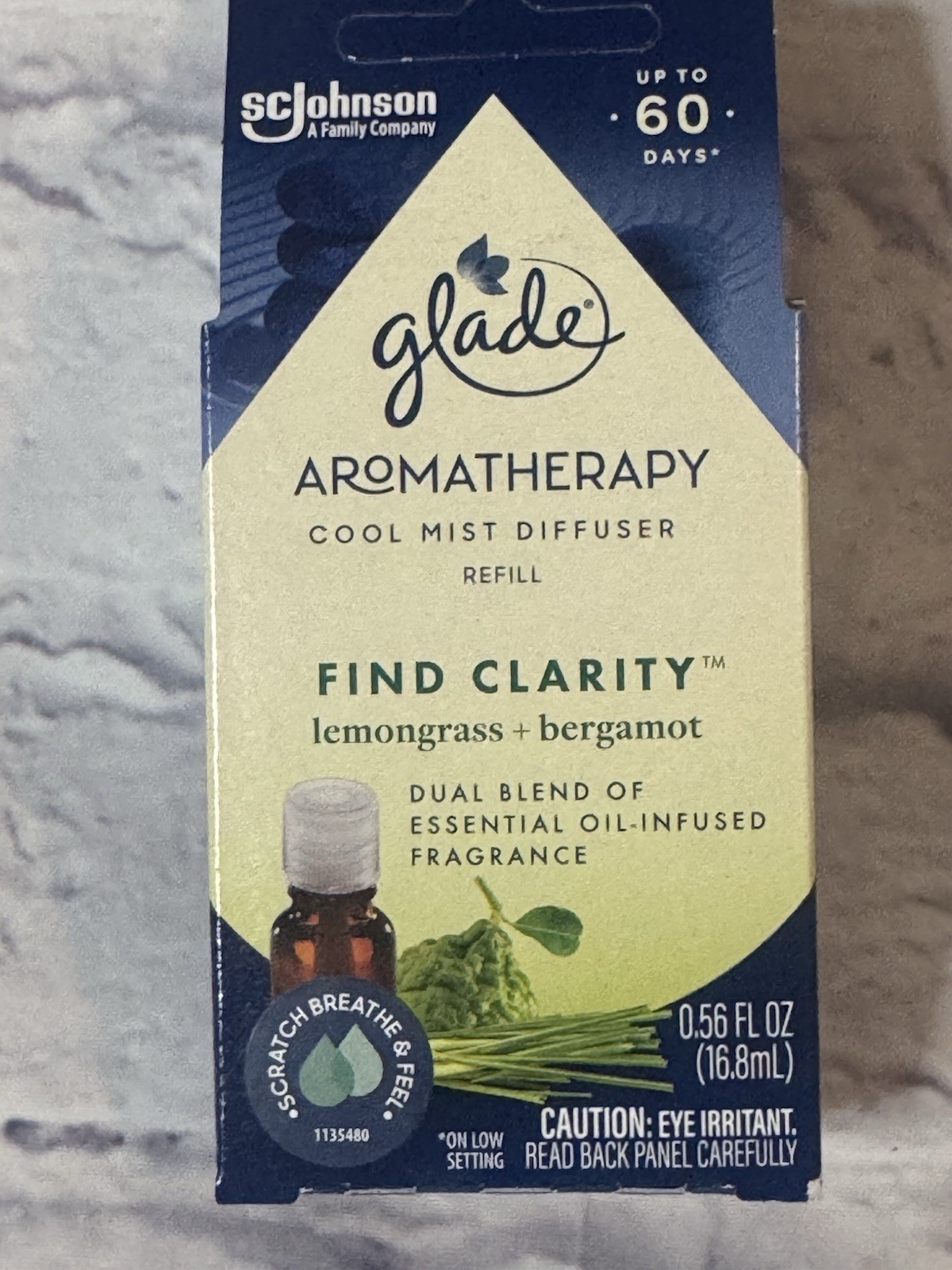 GLADE AROMATHERAPY COOL MIST DIFUSER OIL CLARITY LEMONGRASS BERGAMOT gallery