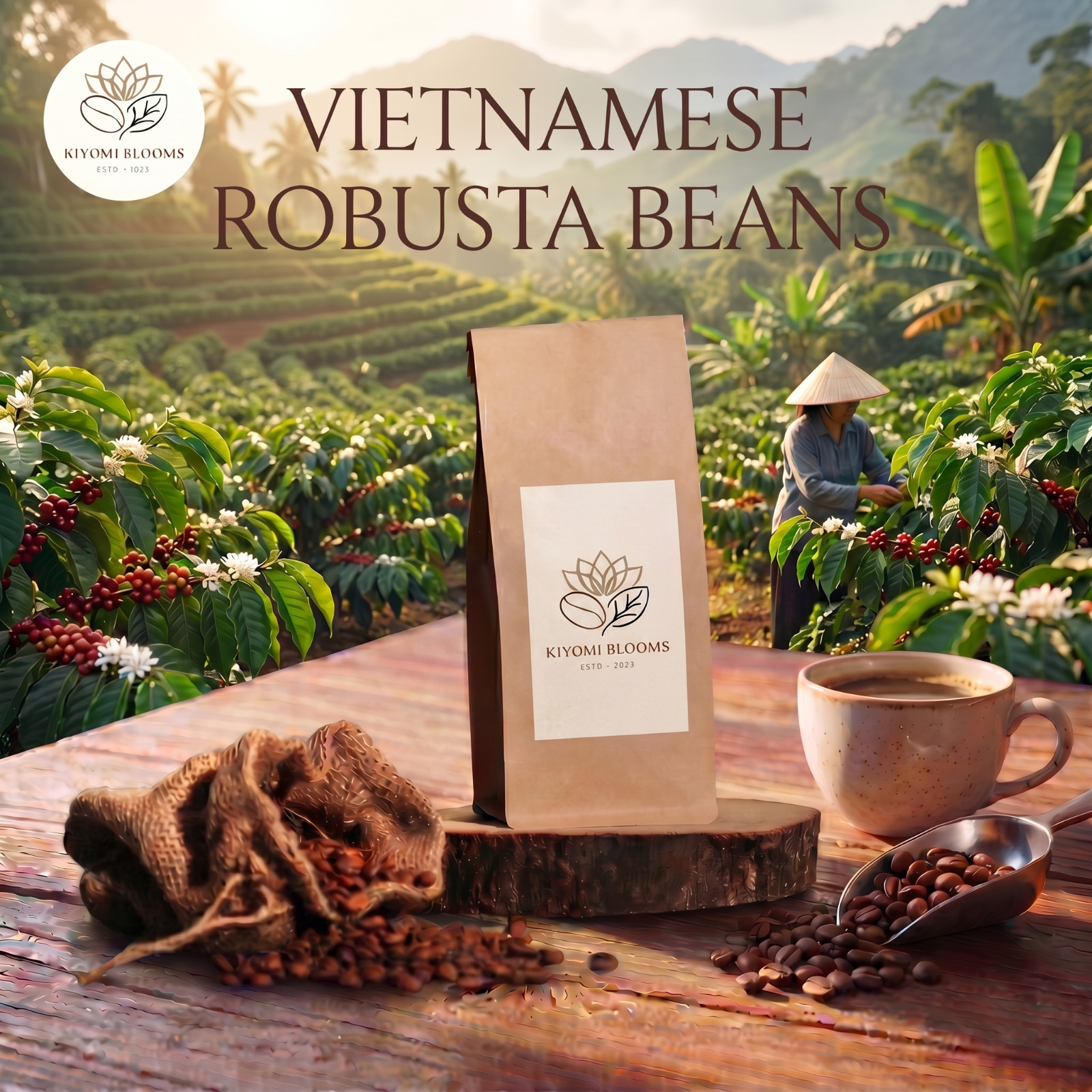 Vietnam Robusta Coffee Beans | Medium Dark Roast | High Caffeine | Bold & Strong gallery