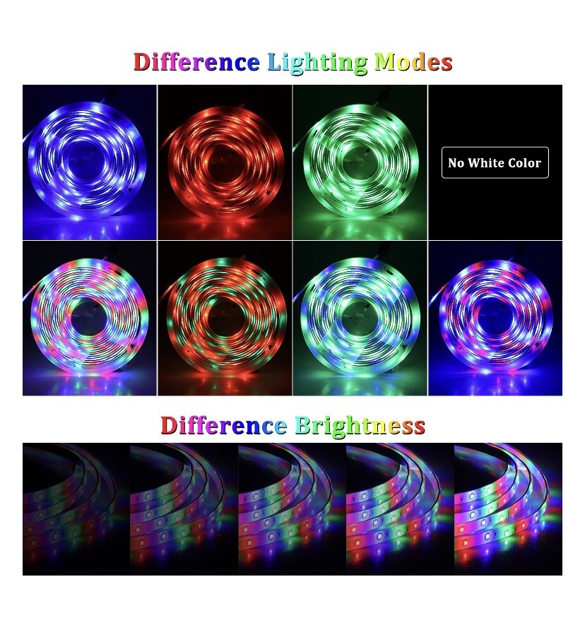 EEEkit 16.4ft 300 LED 3528SMD LED Strip Lights, Multi-Color Changing LED Rope Li gallery