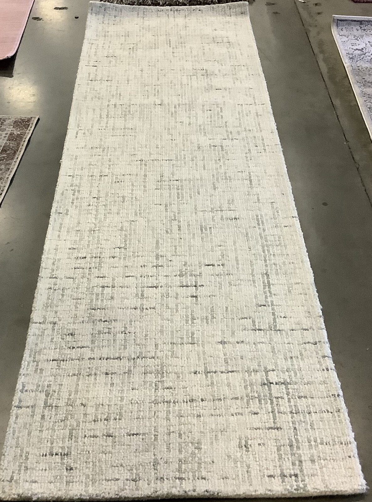 IVORY / L GREY 2'-3" x 8'-0" Back Stain Rug, Reduced Price 1172674532 ABT468K-28 gallery