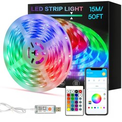 LED Strip Lights, Smart Light with App & Remote Control, RGB LED Lights for room