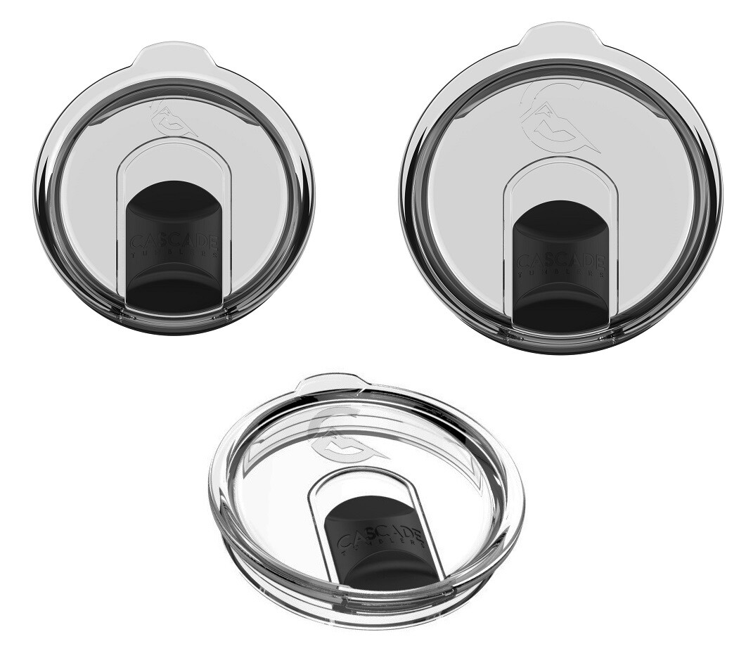 CASCADE TUMBLERS 20OZ 30OZ TRITAN SPLASH PROOF LID FITS YETI OZARK gallery