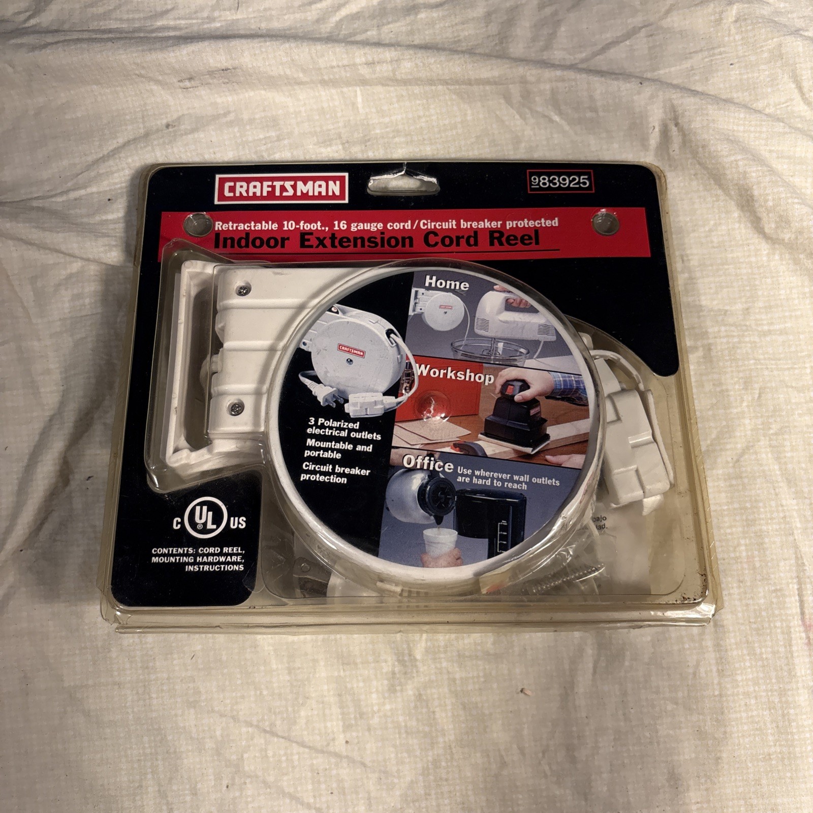 Craftsman 10 Ft Retractable Extension Cord Reel, 16 Gauge NOS gallery