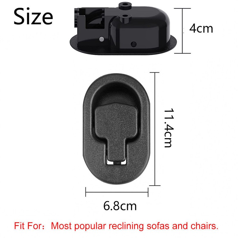 2PCS Universal Sofa Recliner Pull Handle Replacement Release Lever Black gallery
